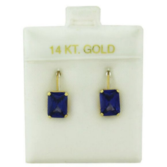 AAA 3.64 Cts TANZANITES DANGLING EARRINGS 14K YELLOW GOLD